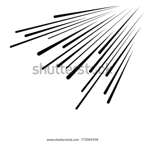 分離型速度線のセット デザインに対する移動の効果 透明な背景に黒い線 飛ぶパーティクル ベクターイラスト 前に進む動き のベクター画像素材 ロイヤリティフリー