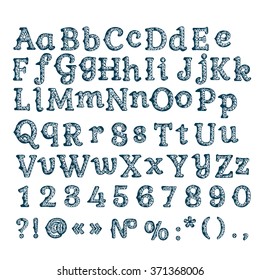 Set of Isolated stylized calligraphic illustrations. Vector A, B, C, D, E, F, G, H, I, J, K, L, M, N, O, P, Q, R, S, T, U, V, W, X, Y, Z.