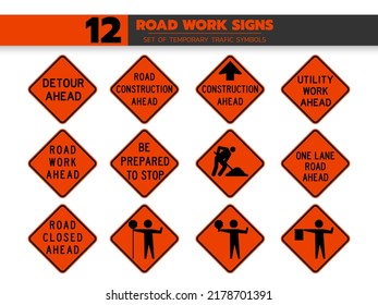 SYMBOLIC WORKER PICTOGRAM Temporary Traffic Signs 