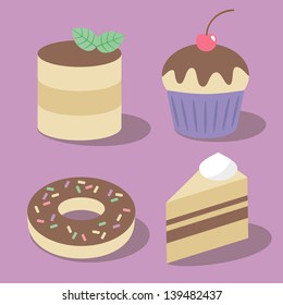 Set of isolated vector cakes/Cakes