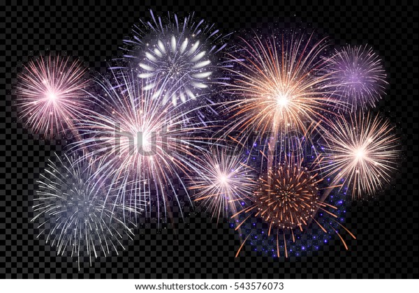 Fuochi d'artificio colorato verde arancione e rosa isolato su sfondo bianco  illustrazione vettoriale EPS10 Immagine e Vettoriale - Alamy