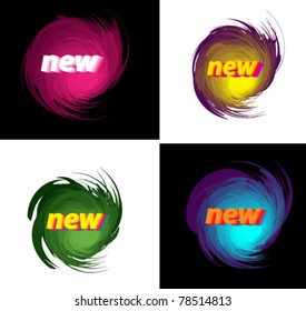 Set of isolated vector message clouds - sale tags