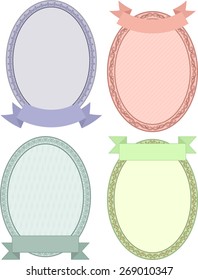 set of isolated vintage labels