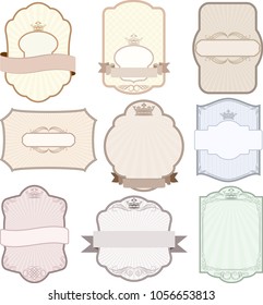 set of isolated vintage labels - design elements
