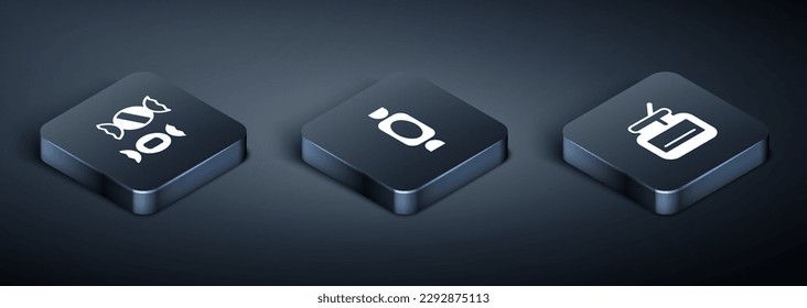 Ponga Vela Isometric, Jar de miel e ícono. Vector