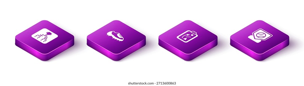 Set Isometric Championship tournament bracket, Baseball boot, Planning strategy and base icon. Vector
