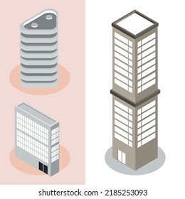 conjunto de ciudades isométricas urbanas