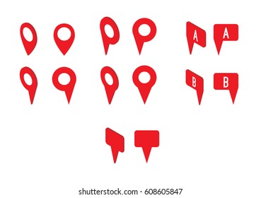 Set of isometric and flat map pointers.