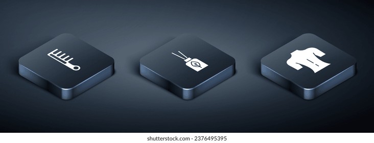 Set Isometric Hairbrush, Massage and Aroma diffuser icon. Vector