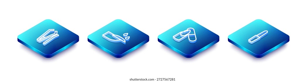 Cortador de uñas, manicura, archivo e icono. Vector