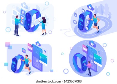 Set isometric mobile app to track your workouts through fitness bracelet. For website and mobile website development