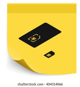 Set of isometric sim card and case illustration.