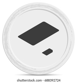 Set of isometric sim card and case illustration.