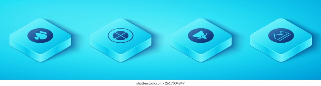 Set Isometric Water drop, Earth globe, element and  icon. Vector