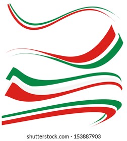 set italian flag 