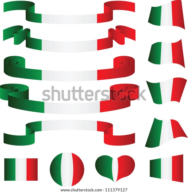 Set Italian Ribbons Vector Illustration Stock Vector (Royalty Free ...