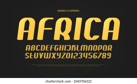 set of italic style alphabet letters and numbers. vector, oblique font type design. golden, sloping typeface. inclined urban typescript