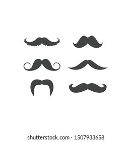 Set italy mustache icon template color editable. Set italy mustache symbol vector sign isolated on white background.