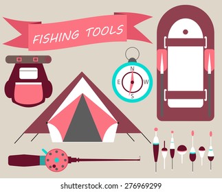 the set of items for catching fish