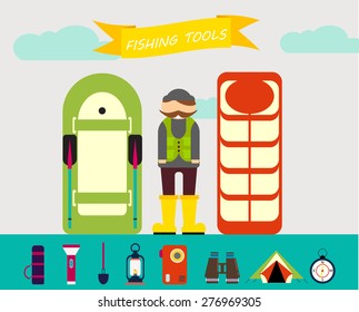 the set of items for catching fish
