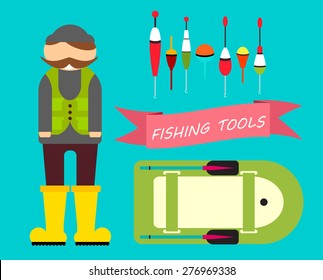 the set of items for catching fish
