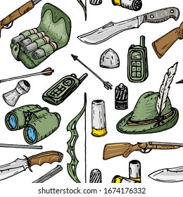 Set of items intended for hunting.