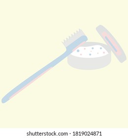 A set of items for oral hygiene. Items for cleaning teeth. Oral hygiene.