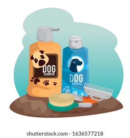 set items pet shop icons vector illustration design