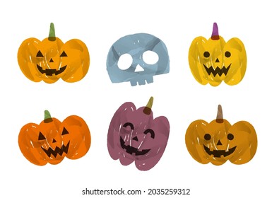 It is a set of Jack O Lantern.Easy-to-use vector data.