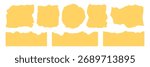 Set of jagged edge footer, border and shape vector illustration	