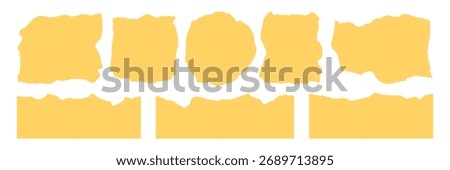 Set of jagged edge footer, border and shape vector illustration	