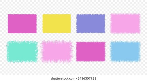 Set of jagged rectangle paper piece  backgrounds. Grunge header shapes, stickers, collage elements note paper, black ripped sheets vector illustration. Silhouette blank for card, poster, banner 