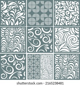 Set of jali and laser cutting design