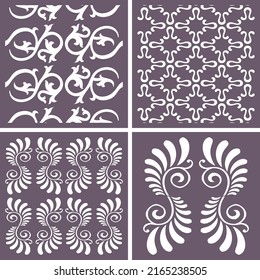 Set of jali and laser cutting design