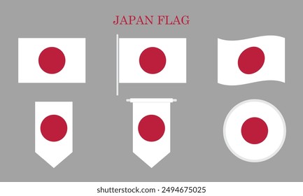 A set of Japan flag. 
