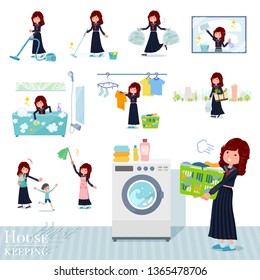 A set of japan school girl related to housekeeping such as cleaning and laundry.There are various actions such as child rearing.It's vector art so it's easy to edit.
