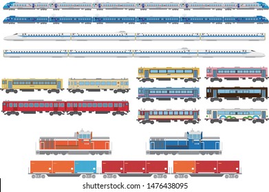 
Set of Japanese railway vehicles