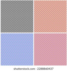 set japanese seamless wave pattern