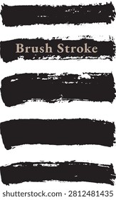 A set of Japanese style brush strokes hand-drawn with ink.