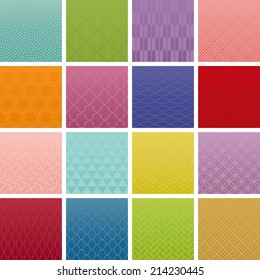 Set of Japanese traditional patterns.