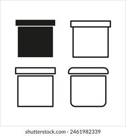 Set of jar icons. Vector kitchen container outlines.