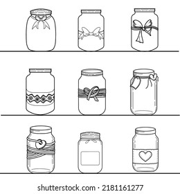 Set of Jar's Object glasswere tranparent