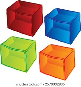 Set of Jelly Cubes, Tasty jelly cubes, colorful jelly.