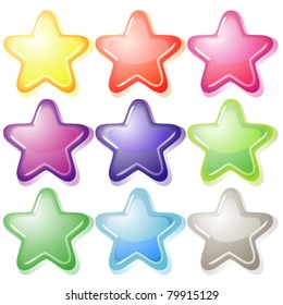 Set of jelly stars