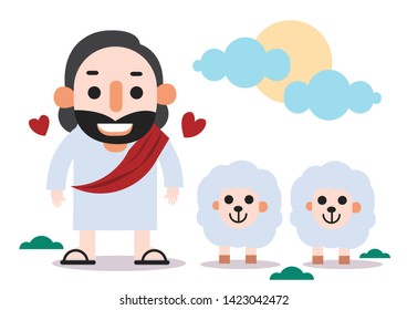 Set jesus characters. 
design  illustration.