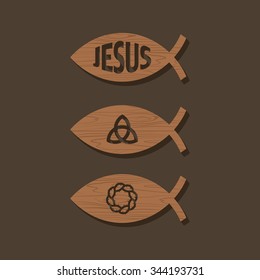 Set of Jesus fish