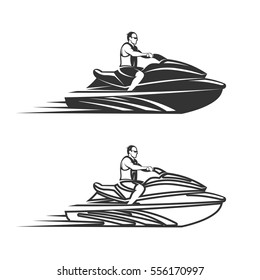 Set of Jet Ski Watercraft transport vector