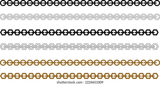 a set of jewelry chain vector eps 10