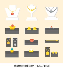 Set of jewelry items