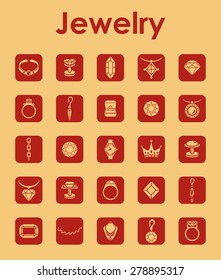 It is a set of jewelry simple web icons